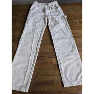 BDG Urban Outfitters Ivory Canvas Carpenter Jeans Cotton Double Knee